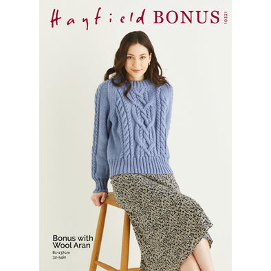Hayfield 10321 Bonus Aran Sweater
