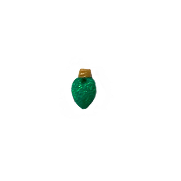 SB148G Christmas Bulb Green Glitter